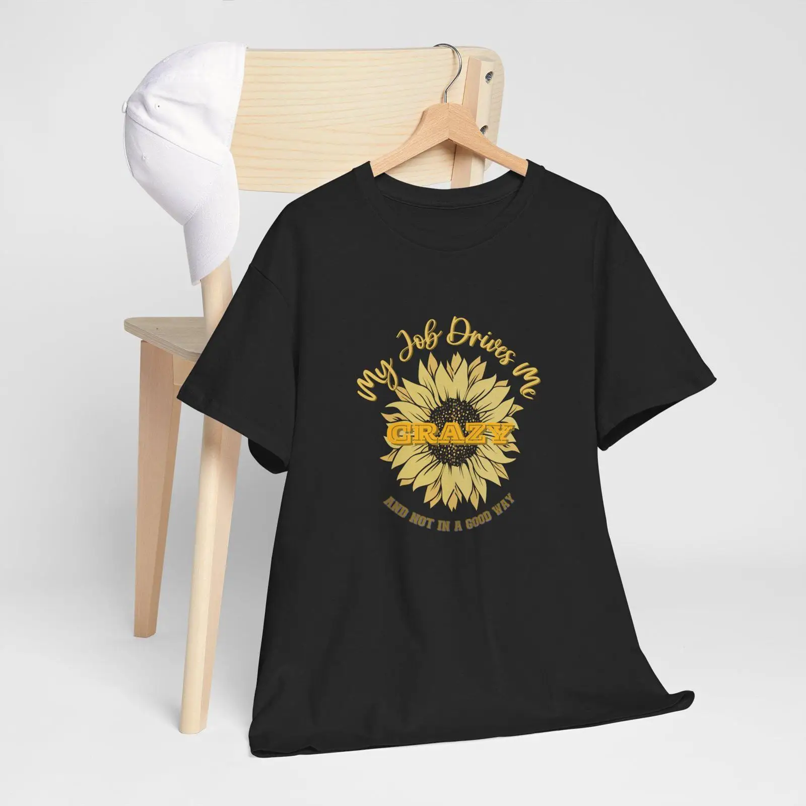Vintage Fashion Jobs - เสื้อยืดลายกราฟิกแนววินเทจสไตล์ Crazy Work ดีไซน์เนอร์แบรนด์เนมสำหรับผู้ชาย ใส่สบาย นุ่มนวล