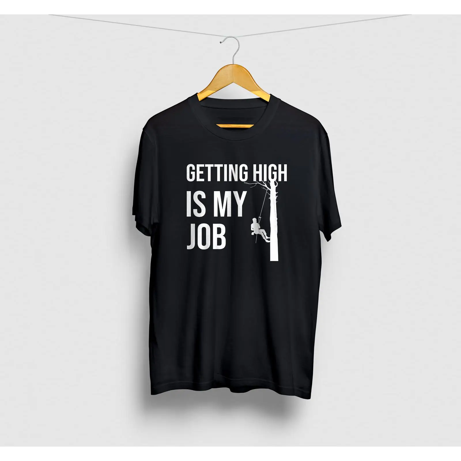 Vintage Fashion Jobs - เสื้อยืดลายกราฟิกวินเทจสไตล์ยืดหยุ่นสำหรับคนตัดไม้ นักปีนต้นไม้ คนตัดโซ่เลื่อย ลายข้อความ 