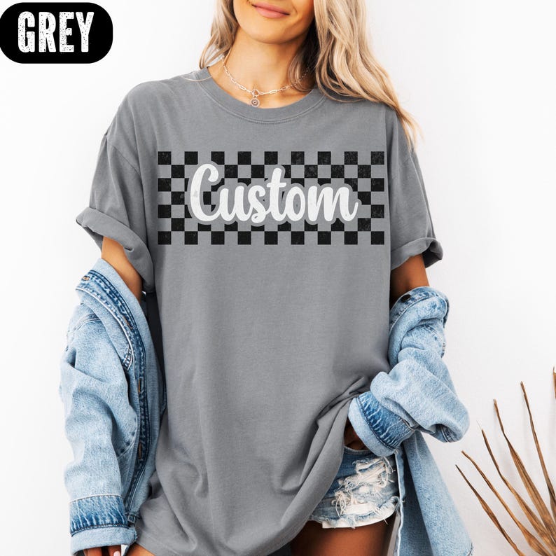 Vintage Fashion Patterns - เสื้อยืดวินเทจลายสก๊อตแบบทำเก่า ปรับแต่งได้ตามต้องการ ใส่ชื่อหรือข้อความส่วนตัว แฟชั่นลำลองสำหรับทุกเพศ เหมาะสำหรับออกเดท งานเทศกาล