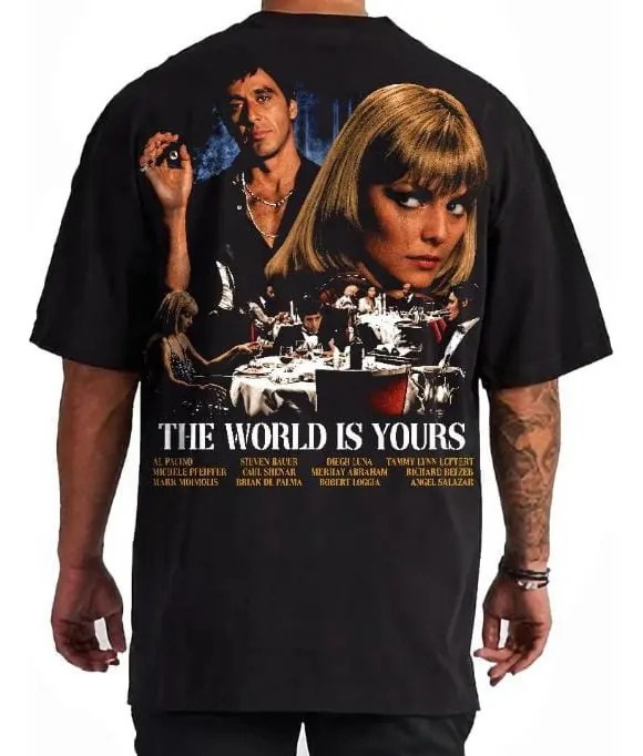 Vintage Fashion Collage - เสื้อยืดผู้ชายสไตล์เรโทรแนวแก๊งสเตอร์ลายกราฟิกคอลลาจ วินเทจ ล้างสี รุ่นใหม่สำหรับฤดูร้อน 2026 เสื้อยืดผ้าฝ้ายทรงโอเวอร์ไซส์สไตล์สตรีทแวร์
