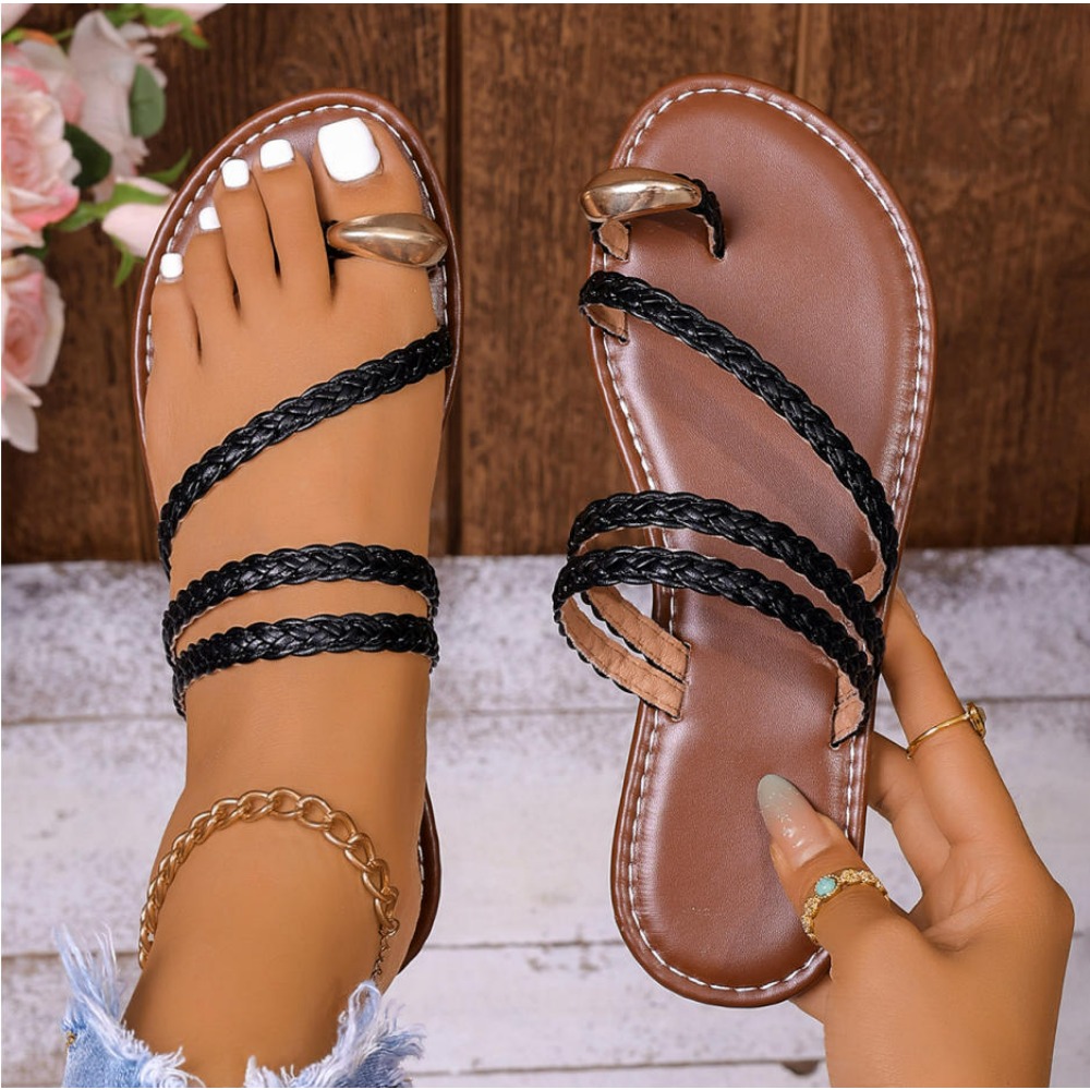 รองเท้าแตะส้นแบนสไตล์วินเทจสำห - Vintage Fashion Rome บทวิจารณ์และราคา