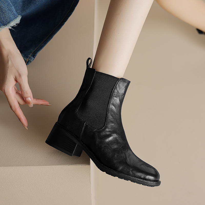 รองเท้าบูทผู้หญิงทรงวินเทจหนัง - Vintage Fashion Rome บทวิจารณ์และราคา