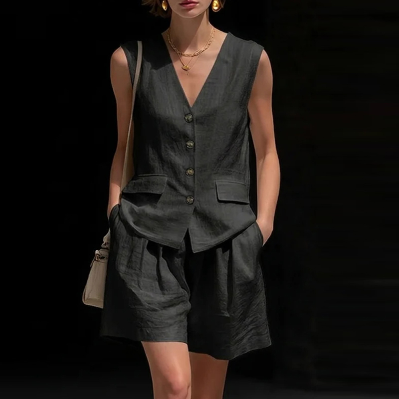 เสื้อกั๊กแฟชั่นผู้หญิงสีพื้น แ - V Vintage Fashion บทวิจารณ์และราคา