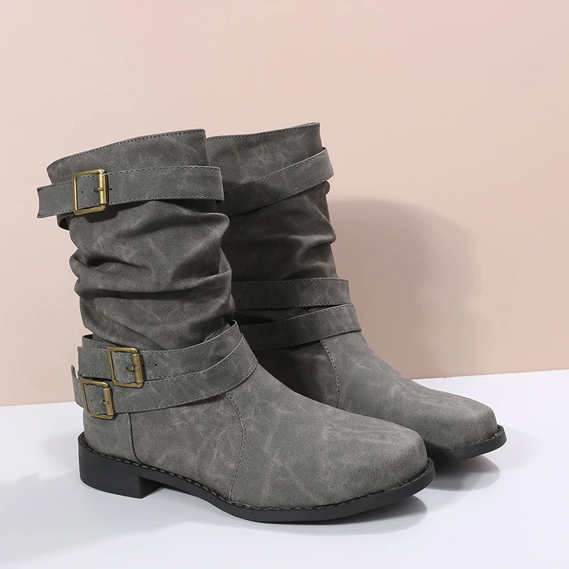 บูทเดี่ยวของผู้หญิงรองเท้าบูตห - Vintage Fashion Rome บทวิจารณ์และราคา