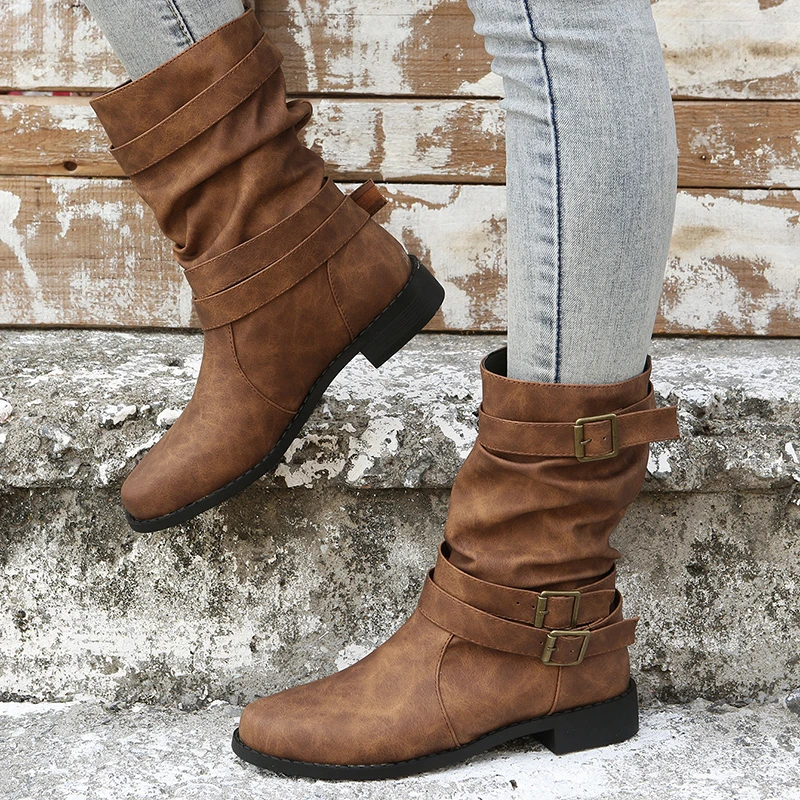 บูทเดี่ยวของผู้หญิงรองเท้าบูตห - Vintage Fashion Rome บทวิจารณ์และราคา