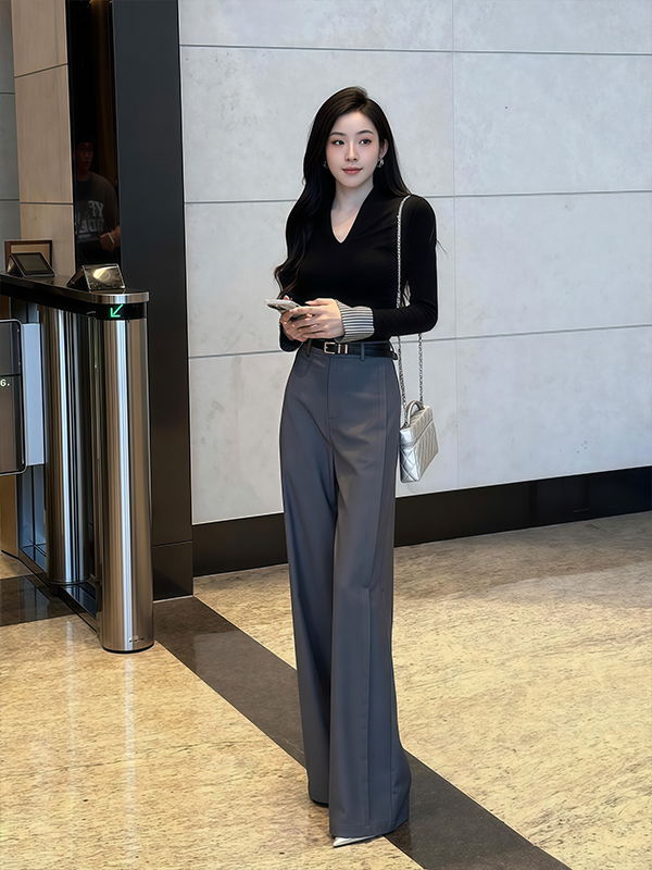 เสื้อยืดคอวีลายทางสไตล์วินเทจ  - V Vintage Fashion บทวิจารณ์และราคา
