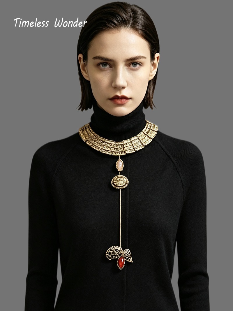 สร้อยคอพู่ประดับคริสตัลทรงเรขา - Vintage Fashion Runway บทวิจารณ์และราคา
